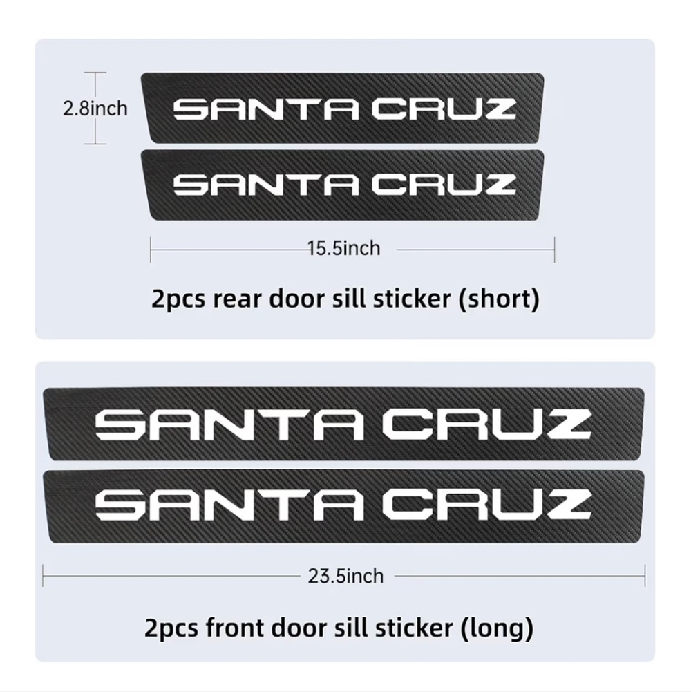 Car Door Sill Protector for Hyundai Santa Cruz, Door Sill Guard Decoration.
